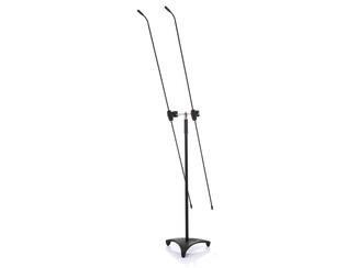 Dual Floor Stand Microphone with Carbon Boom 