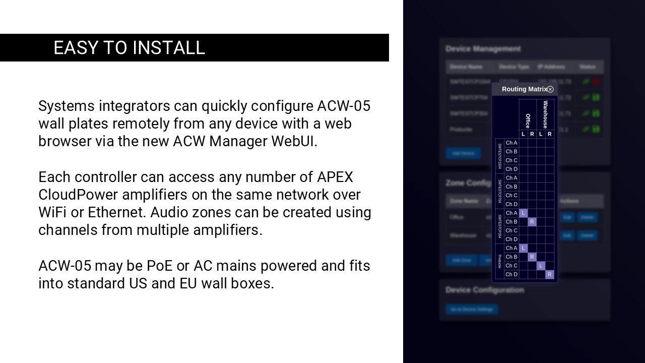 APEX CloudPower Wall Control Panel - FBT Audio